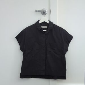 Everlane Boxy Cotton Poplin Button Up Shirt